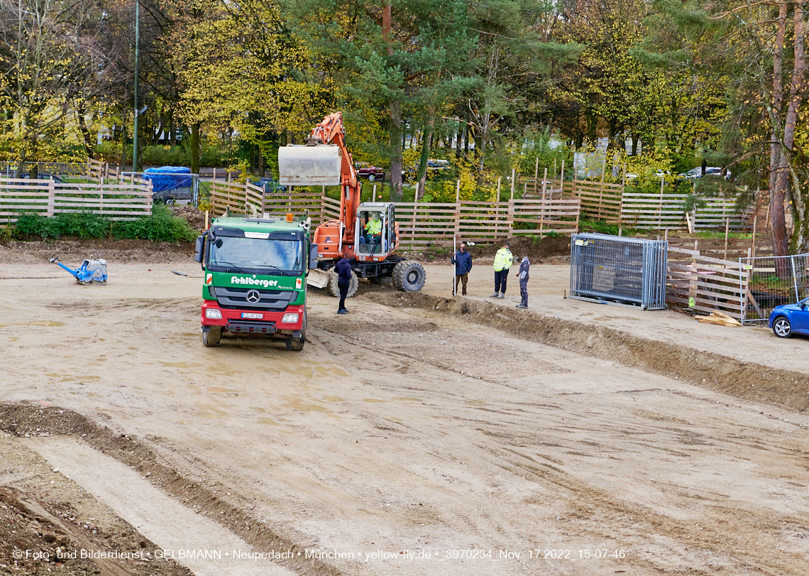 17.11.2022 - Baustelle an der Quiddestraße Haus für Kinder in Neuperlach